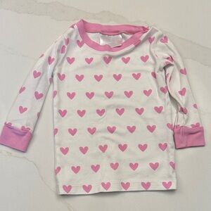 LAKE pajamas toddler top pink hearts size 2